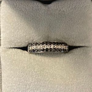 Black & White Diamond Band - Size 5